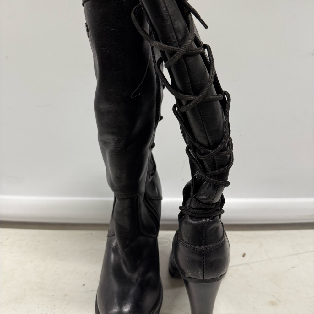 Harley-Davidson Black Lace-Up Leather Boots